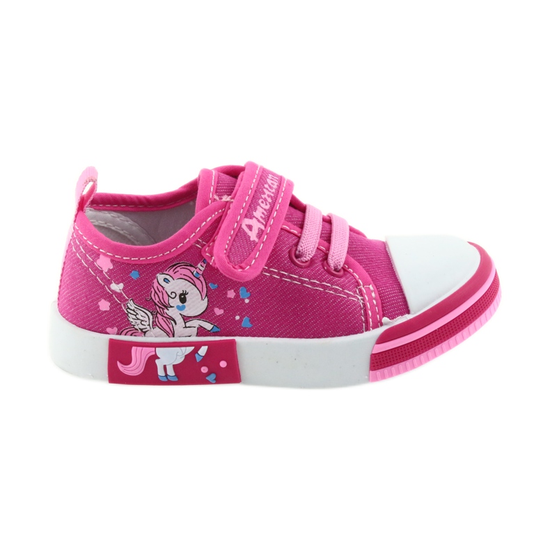 American Club pink children's sneakers with Velcro 28/19
