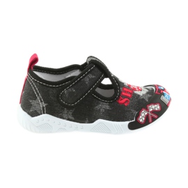 American Club black children's sneakers with Velcro 26/19 grey red