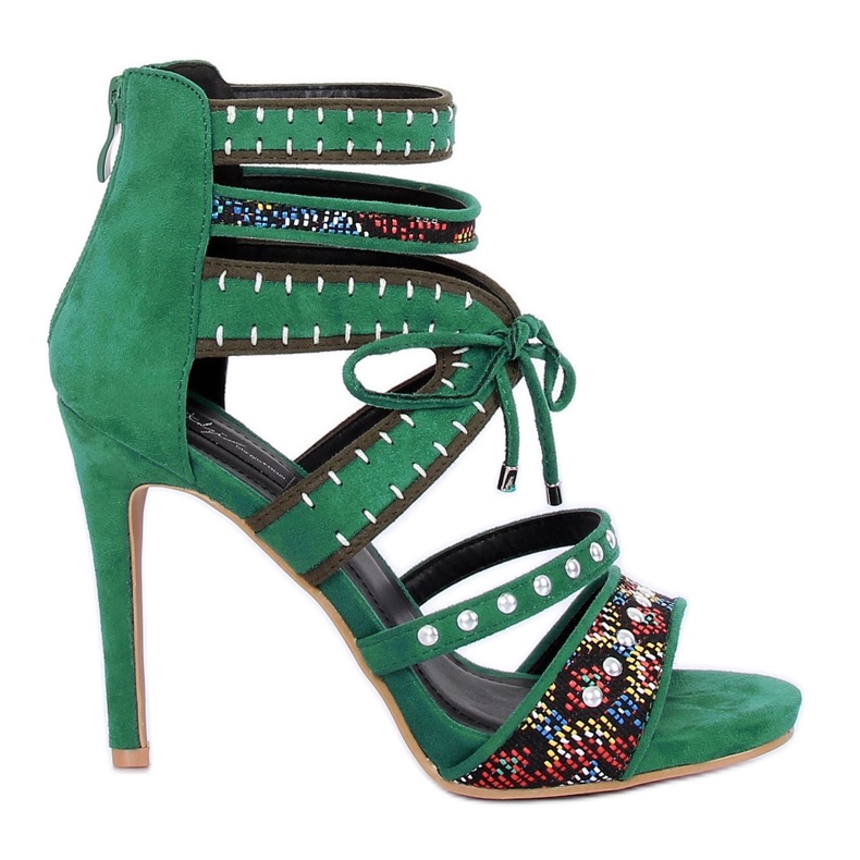 Green gladiator sandals MT029 Green