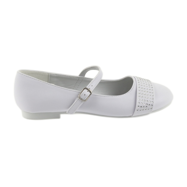 Pumps, children's shoes, ballerinas, communion rhinestones American Club 11/19 white