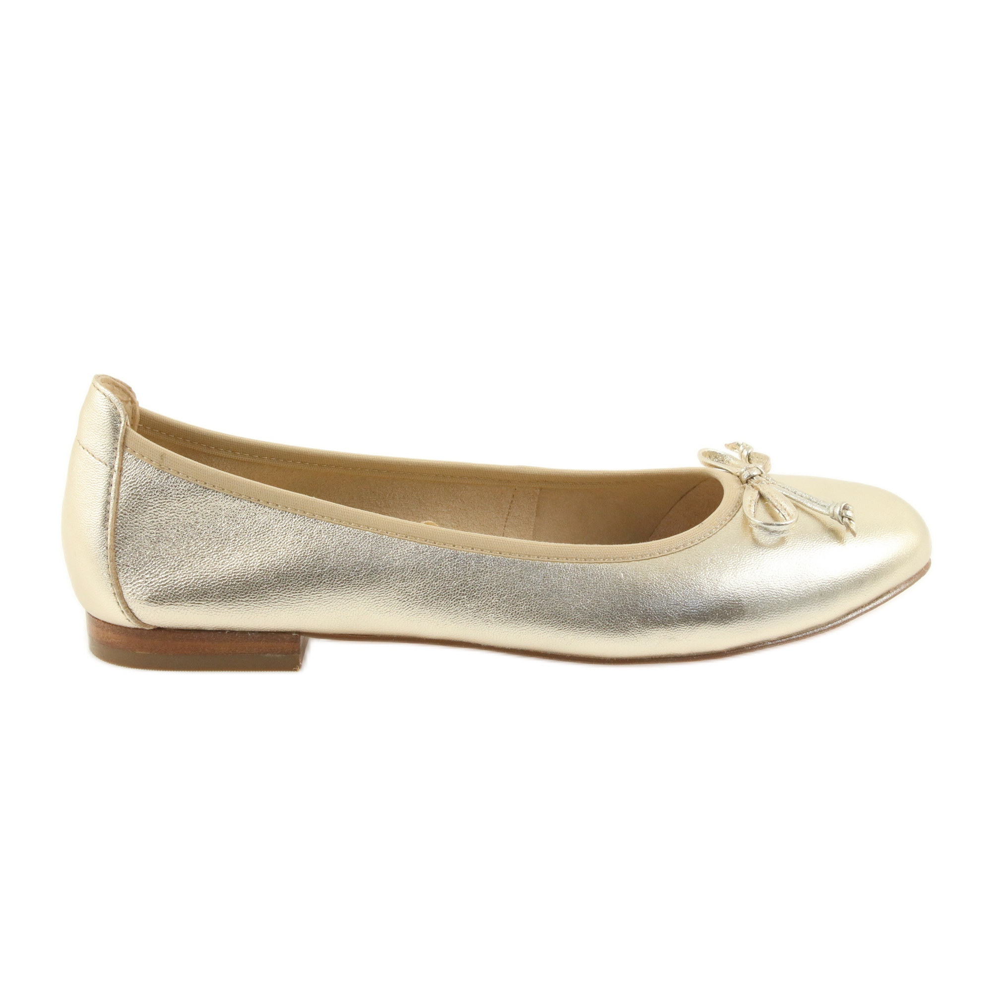 gold ballerinas
