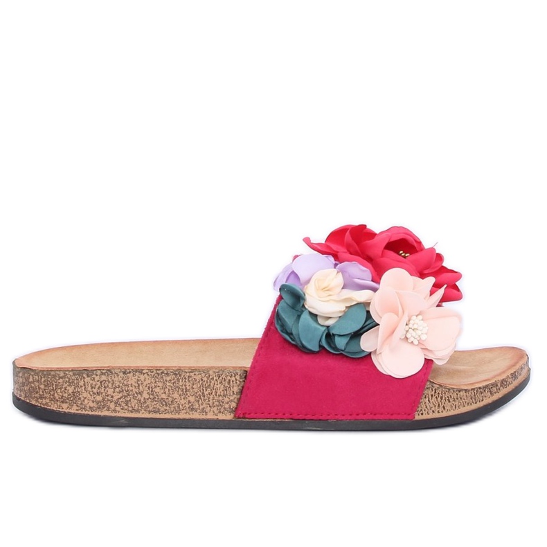 Pink women's pink slippers P-848 Fuchsia multicolored