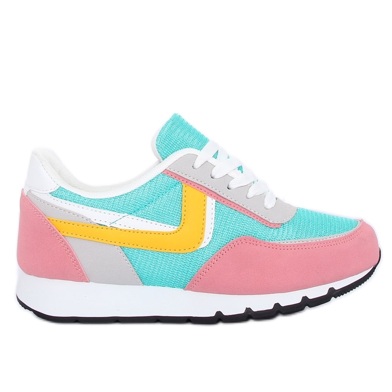 CB-02 Pink pink and blue sports shoes yellow