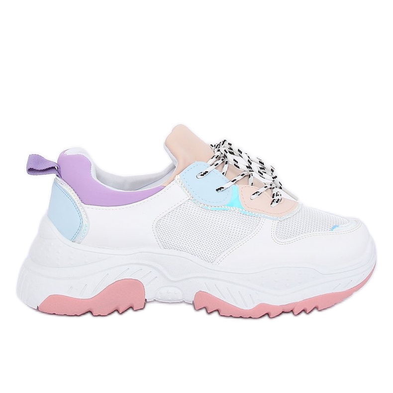 White and purple sports shoes B0-63 WHITE / PURPLE White and purple sports shoes B0-63 WHITE / PURPLE