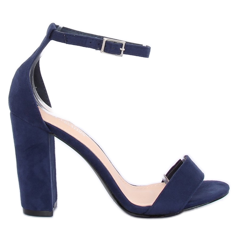 Sandals on the post navy blue Y2385-27 Navy