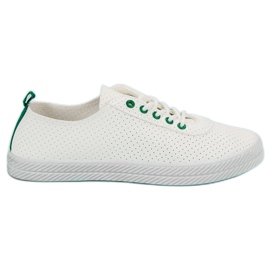 Kylie Openwork Tied Sneakers white