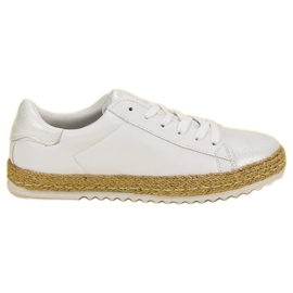 Tied Espadrilles white grey