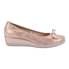 Vinceza Comfortable wedge pumps pink