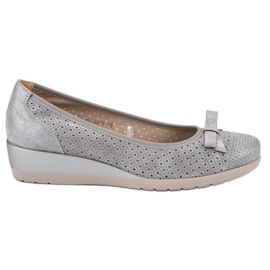 Vinceza Comfortable wedge pumps grey