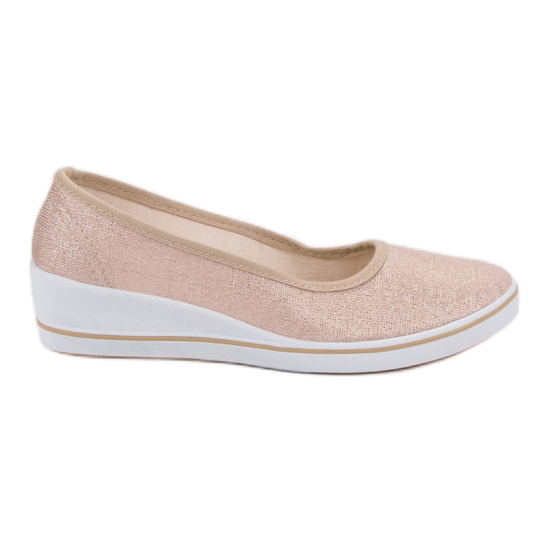 Comer Beige Ballerina On Wedge Comer Beige Ballerina On Wedge