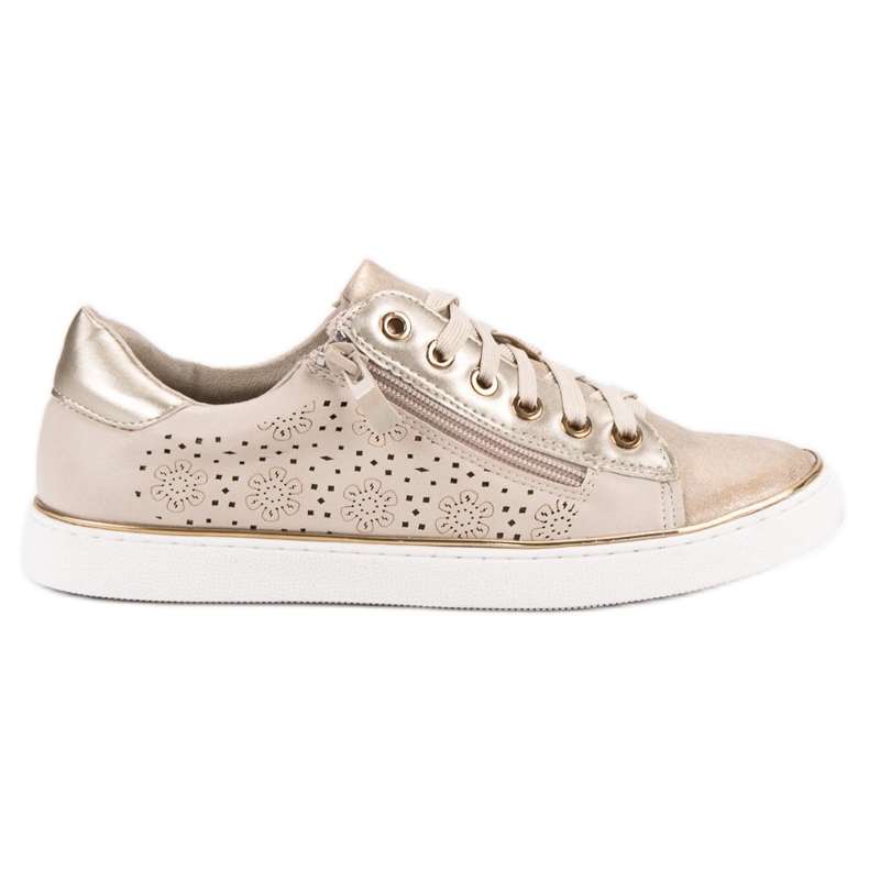 Kylie Casual Golden Sneakers