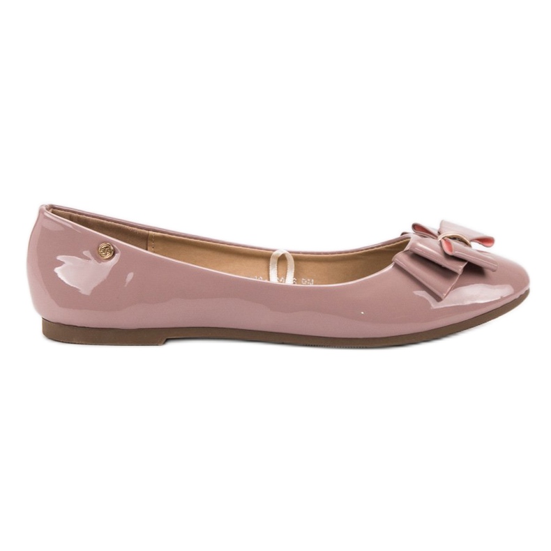 Lacquered ballerinas with a bow VINCEZA pink