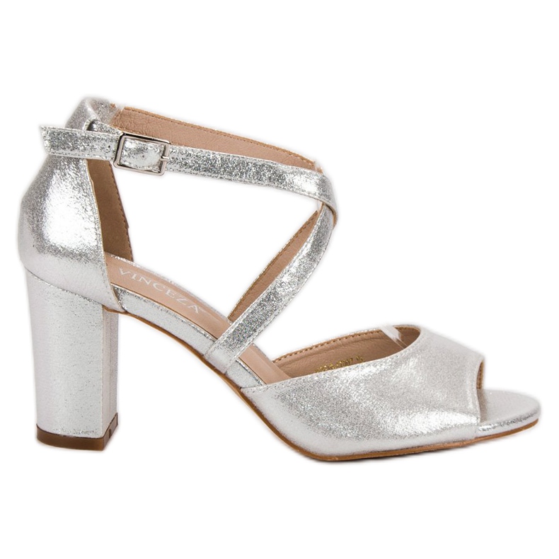 Silver Sandals On A Bar VINCEZA grey