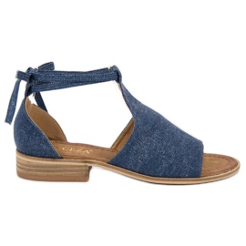 VINCEZA denim sandals blue