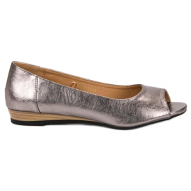 Open Toe VINCEZA ballerinas grey