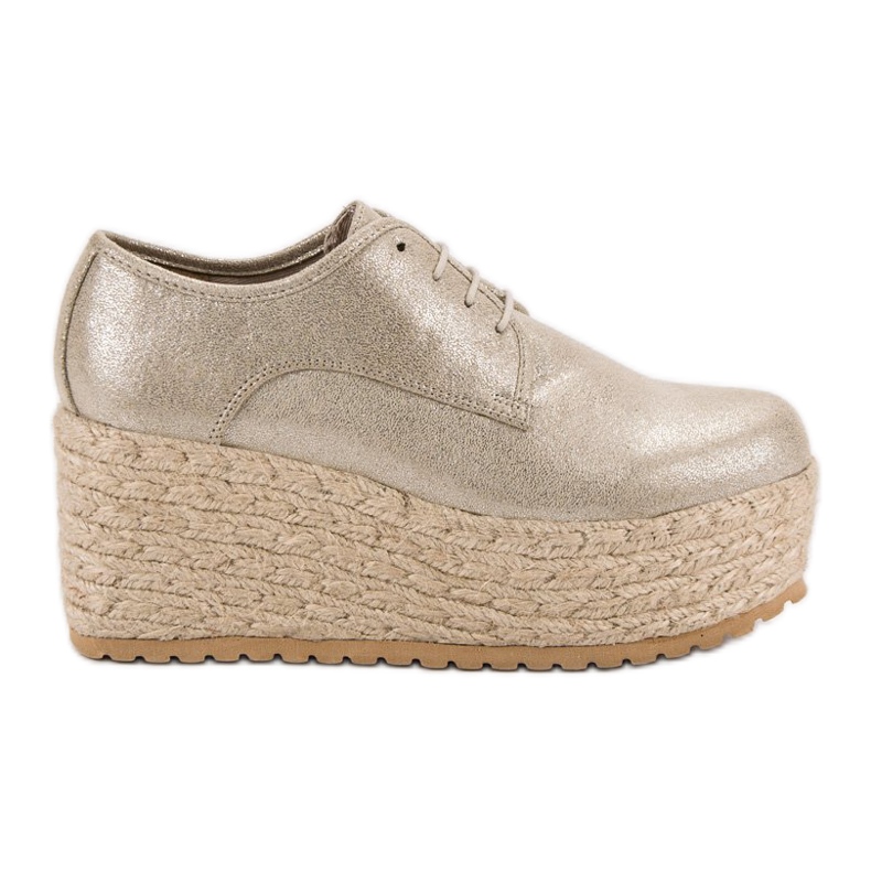 Corina Fashionable Laced Espadrilles shoes yellow