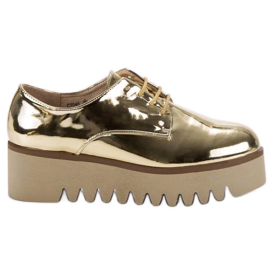 Corina Golden Brogues With A Protector