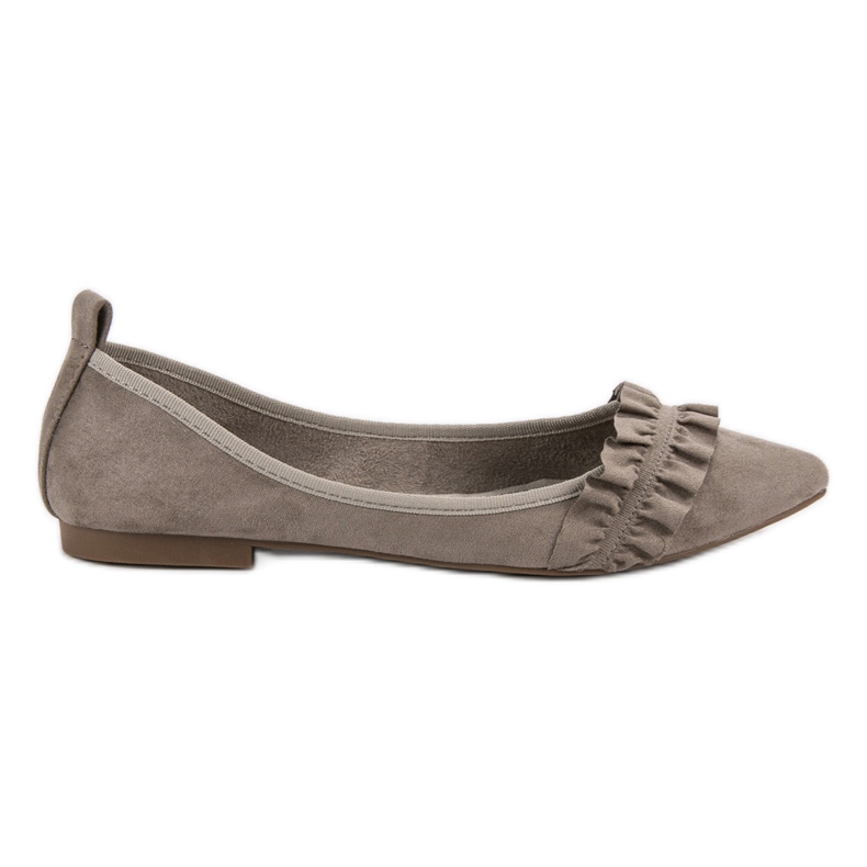 Corina Suede Ballerinas With A Frill brown