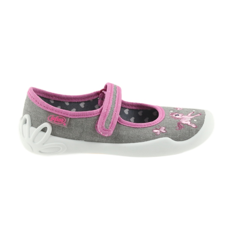 Befado slippers children's shoes 114X325 Soft-B insole grey pink