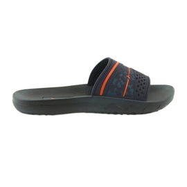 Rider 82499 navy blue leisure men's slippers orange