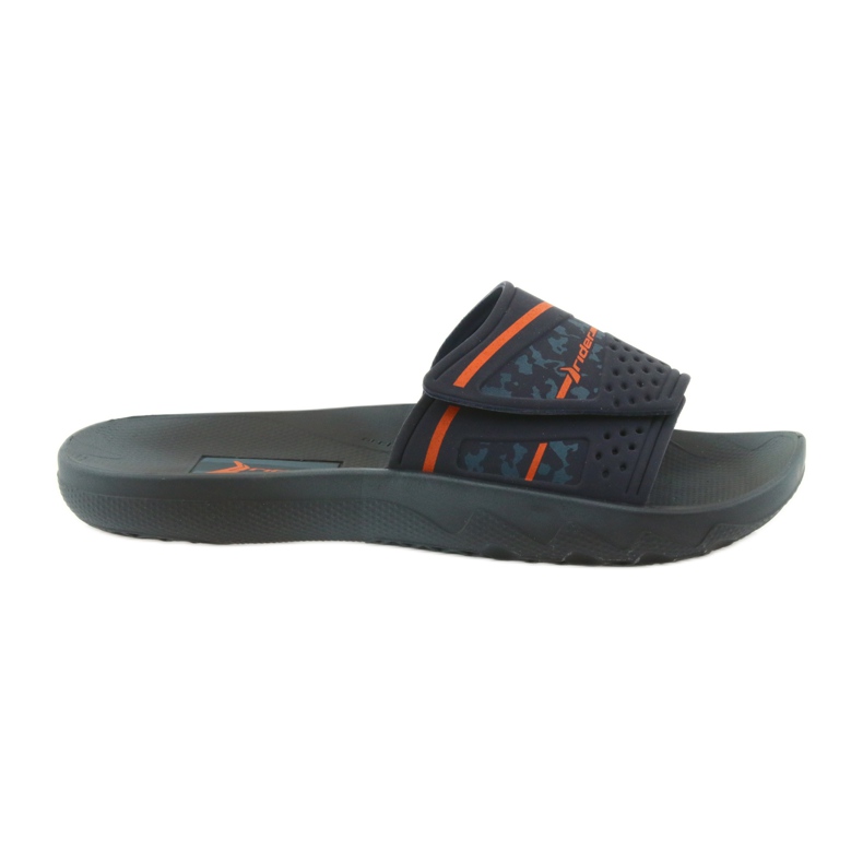 Rider 82500 navy blue leisure men's slippers orange