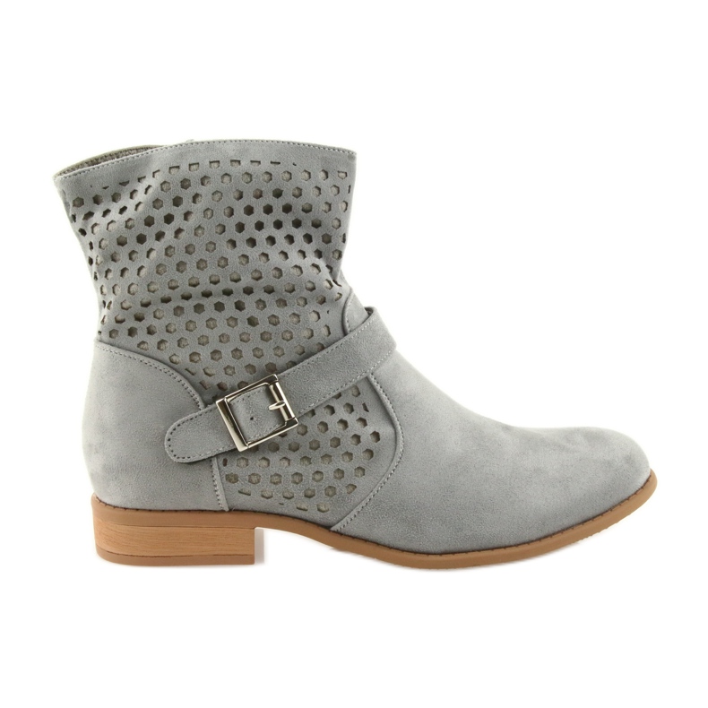 M.Daszyński Gray suede gray SA142 women's casual boots grey