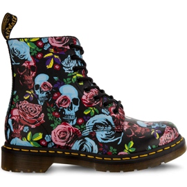 Dr. Martens 1460 Pascal Rose Multi Rose Fantasy Backhand Straw Grain black blue multicolored Dr. Martens 1460 Pascal Rose Multi Rose Fantasy Backhand Straw Grain black blue multicolored