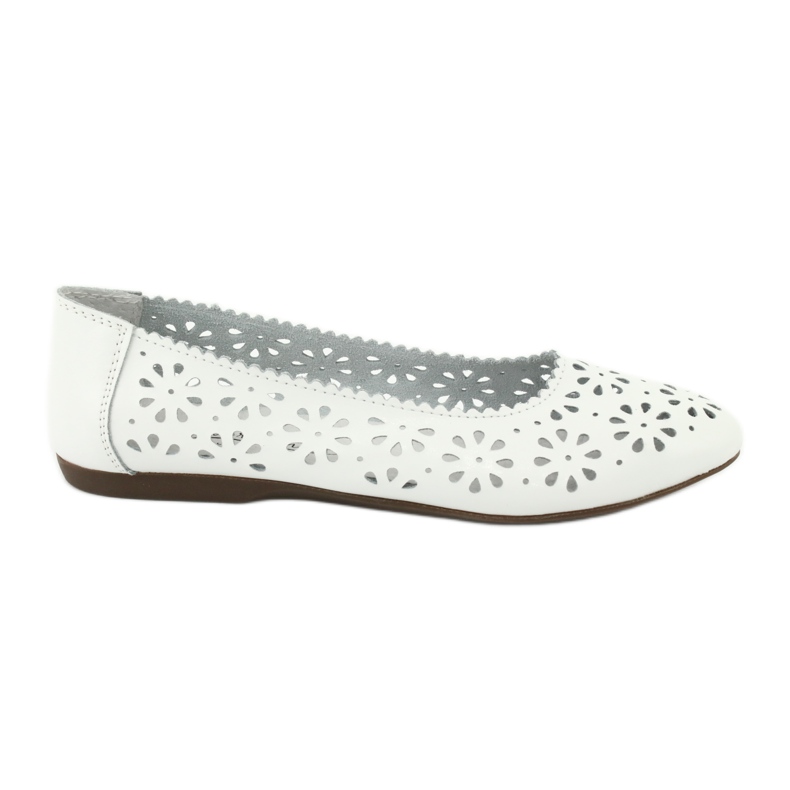 White openwork ballerinas Filippo 680