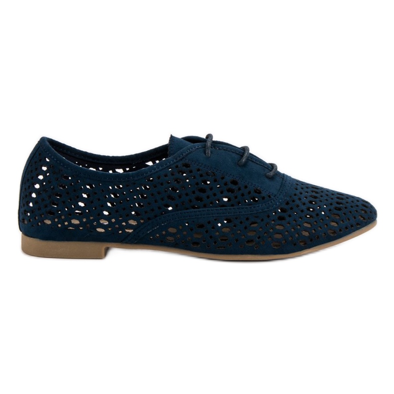 Corina Navy blue openwork shoes