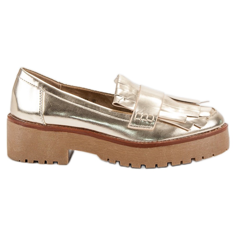 Corina Lacquered loafers grey
