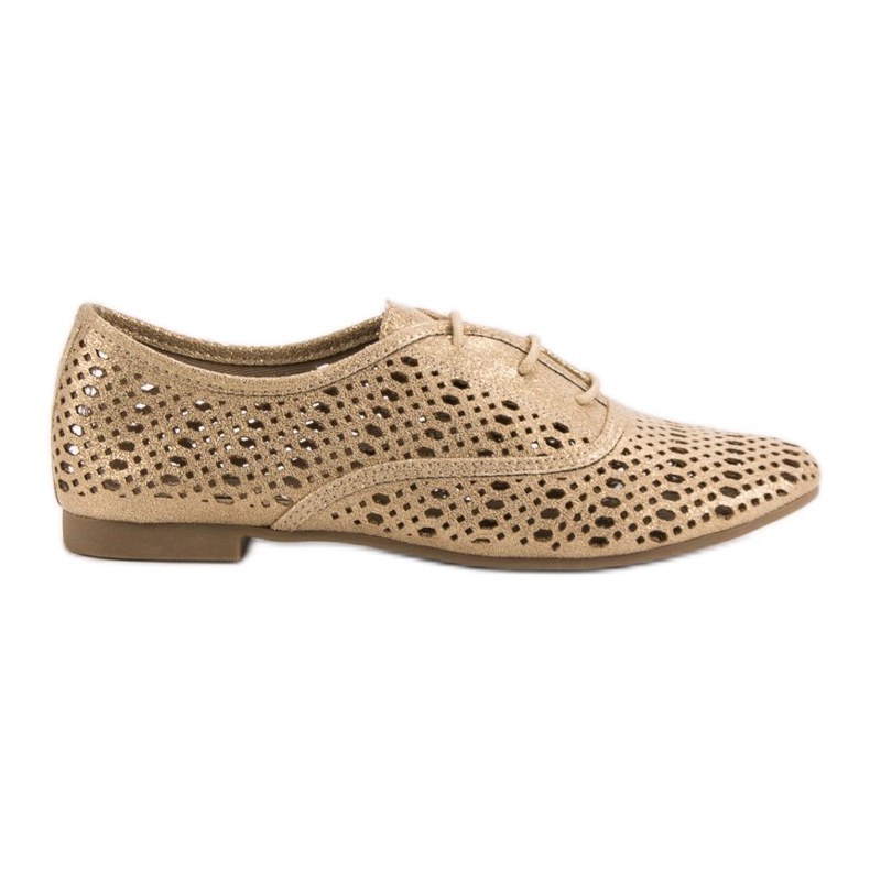 Corina Golden Openwork Shoes