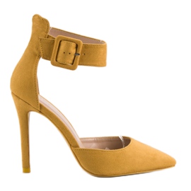 Mustard Suede Heels yellow Mustard Suede Heels yellow