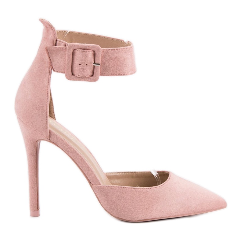 Pink Suede Heels