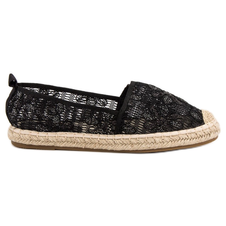 Sweet Shoes Lace Espadrilles black