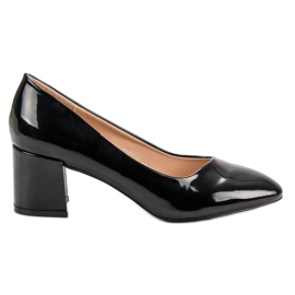 Diamantique Lacquered Pumps On A Pillar black