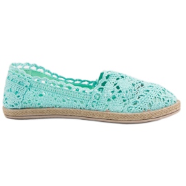 Sweet Shoes Mint Lace Espadrilles green Sweet Shoes Mint Lace Espadrilles green