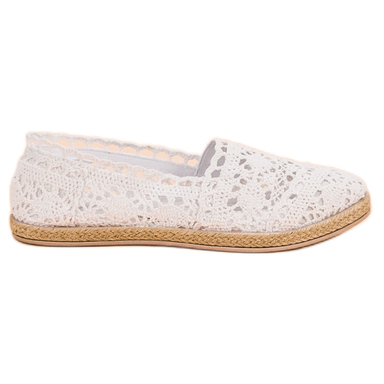 Sweet Shoes White Lace Espadrilles