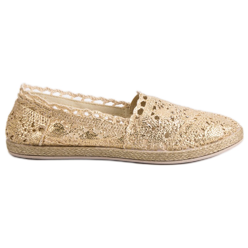 Sweet Shoes Golden Lace Espadrilles Sweet Shoes Golden Lace Espadrilles