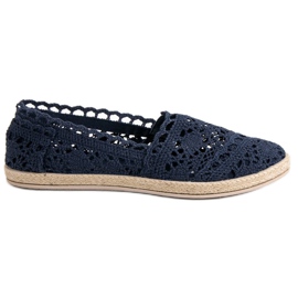Sweet Shoes Navy blue lace espadrilles Sweet Shoes Navy blue lace espadrilles
