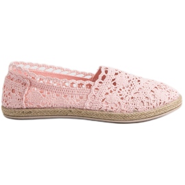 Sweet Shoes Pink Lace Espadrilles Sweet Shoes Pink Lace Espadrilles