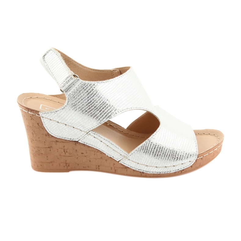 Filippo Silver 785 Wedge Sandals white grey