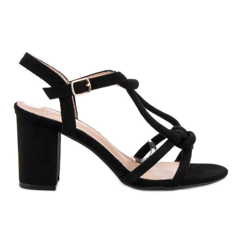 Laura Mode Elegant Sandals On A Bar black