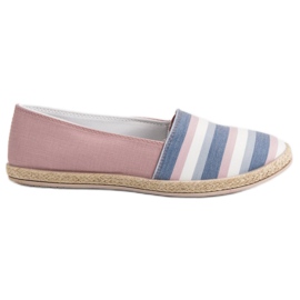 Sweet Shoes Striped Slipons multicolored pink
