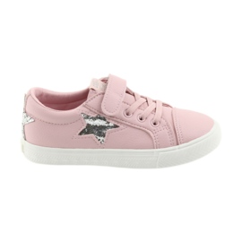Big Star Velcro sneakers star 374104 pink grey