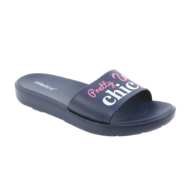 Flamingos Atletico women's slippers white pink navy blue