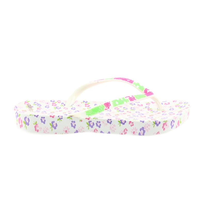 Atletico Women's flip-flops with flowers white violet green pink Atletico Women's flip-flops with flowers white violet green pink