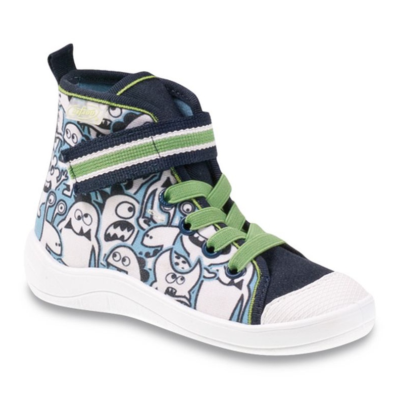 Befado children's shoes coloring pattern 268X065 white black green Befado children's shoes coloring pattern 268X065 white black green