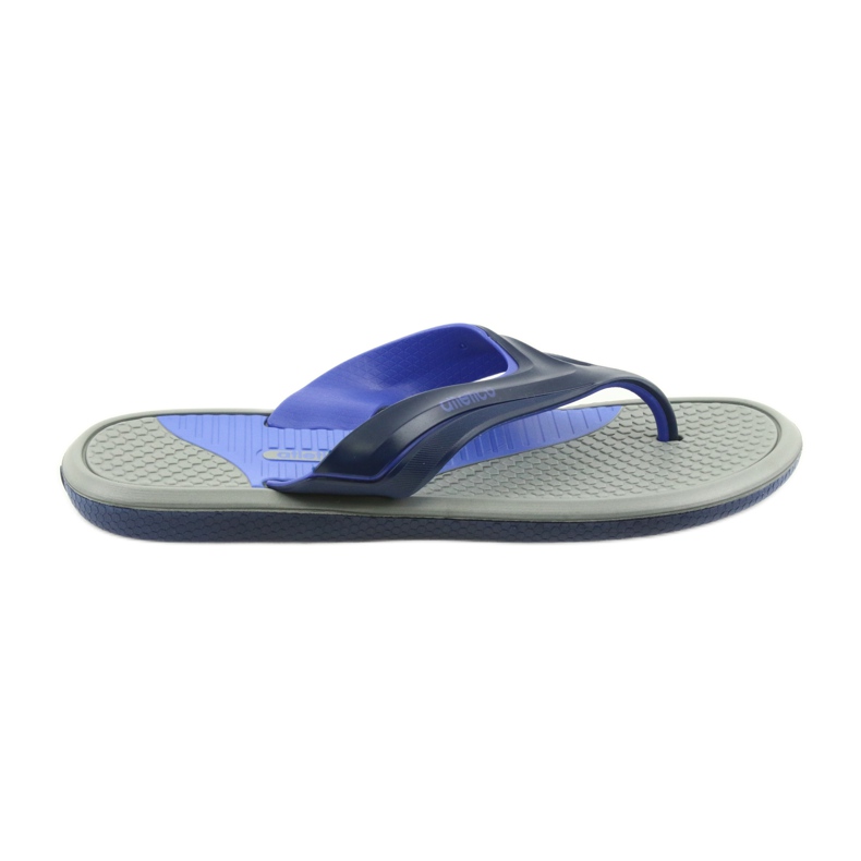 Atletico men's navy blue flip-flops grey