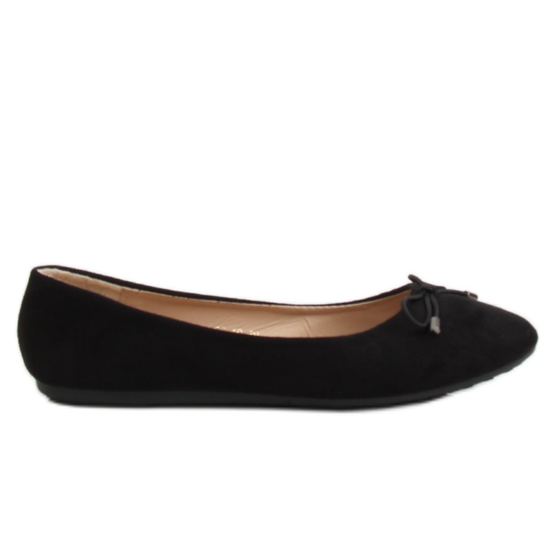 Black 3C-10 Black ballerinas for women