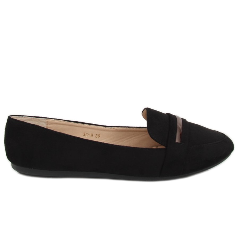 Black 3C-9 Black women's loafers